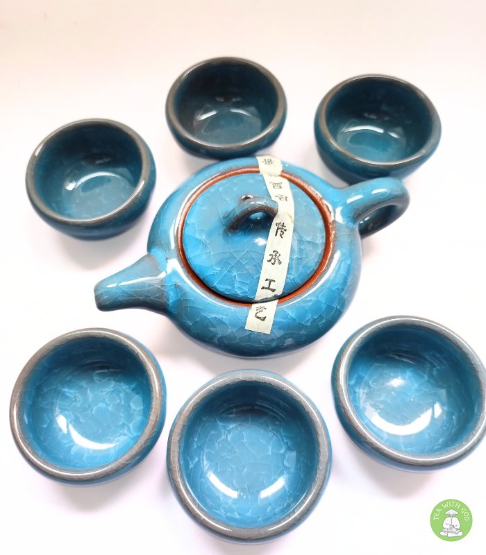 Набір посуду 6 піал та чайник