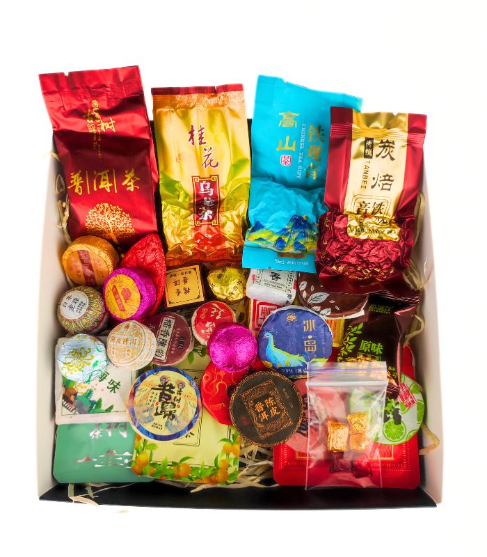 Подарунковий Мега-Бокс Китайського чаю: Пуер, Улун, Білий, Червоний