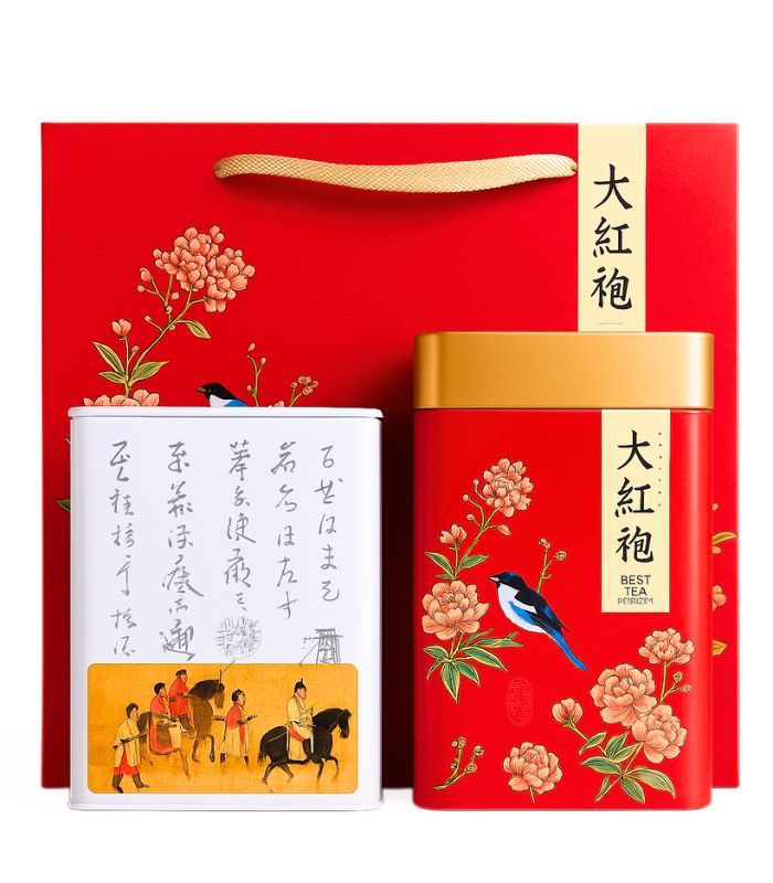 Набір преміум чаю: Да Хун Пао та Бай Хао Інь Чжень Набір преміум чаю: Да Хун Пао та Бай Хао Інь Чжень