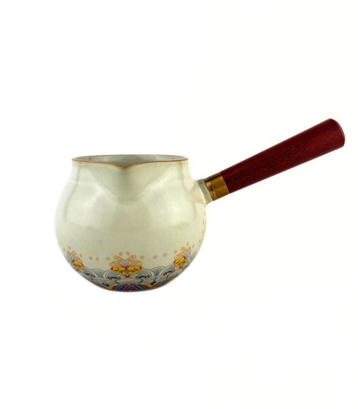 Керамический чахай «Священные Волны» со съемной деревянной ручкой