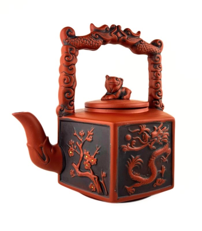 Чайник глиняний Шестикутний «Дракон», 2800 мл