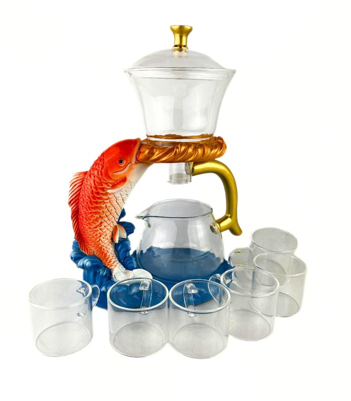 Магнітний заварник для чаю «Короп» скляний з набором 6 піал