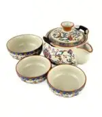 Чайный дорожный набор Керамический (Чайник-гайвань и 3 пиалы)